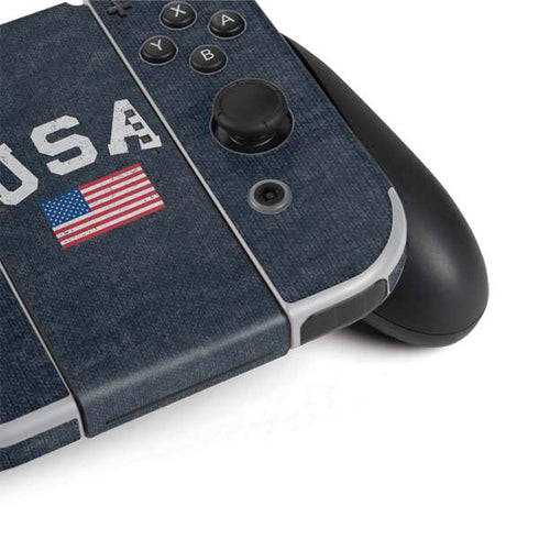 USA with American Flag Nintendo Switch OLED (2021) Skin